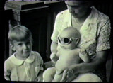 Dad, Mickey and their mother Honey, 1930 (frame from 16mm film)
