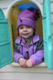 Emma in her play house