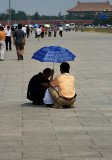 Resting in Tian'anmen Square