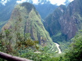 Mountains and the Urubamba River near Machu Picchu