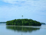 Alfalfa Island, so named for the lone palm tree at the top