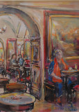 Ritratto di Laura Betti al Caffé Greco, by Stellario Baccellieri