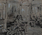 Interno del Caff Greco by Stellario Baccelieri