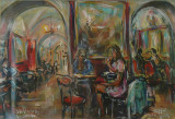 Le amiche al Caff Greco, by Stellario Baccellieri