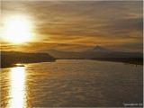 COLUMBIA RIVER & Mt HOOD AT SUNRISE