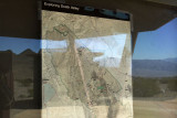 Map of Death Valley with the valley in the reflection