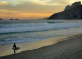 Sunset Surfer -  Ipanema  Beach, Rio de Janerio
