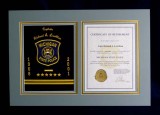 Retirement Sleeve and Certificate