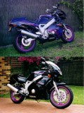FZR600 before and after mods.
