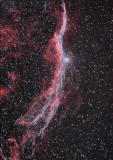 NGC-6960, the veil nebula in H-alpha and OIII
