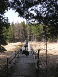 Don and Sabrina on Baird Woods wetland boardwalk