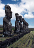 Moai at Ahu Akivi Easter Island