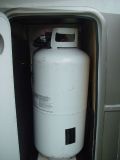 2 40 LB PROPANE TANKS AND THE SATELLITE DISH EQUIPMENT
