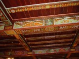 THE INLAYED ART WORK IN THE BEAMS OF THE HOTEL WAS MAGNIFICENT..