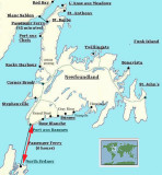 OUR FERRY ROUTE FROM NORTH SIDNEY TO PORT AUX BASQUE ABOARD THE CARIBOU