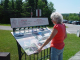 SARA CHECKS OUT THE INFORMATION AT THE PARK'S VISITOR'S CENTER