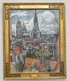 Roofs and Cathedral in Rouen (Othon Friesz 1908)