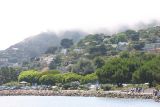 Sausalito homes in the fog