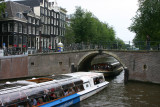 Traffic jam on the canal