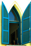 Blue shutters