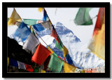 Behind Prayer Flags Lies Everest, Tibet