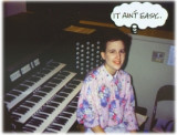 Liz after 1993 organ/trombone recital  ©  Liz Stanley