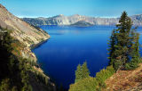 Crater Lake and Wizard Island from Sun Notch