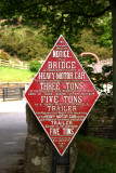 Weak Bridge Sign at Goathland