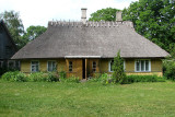 Traditional house with straw thatched roof