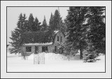 Hansel & Gretel House in snowstorm