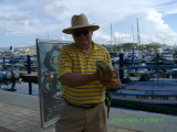 Dave holding an iguana