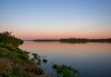 Pink Dusk Over Wisla River