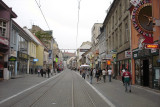 Pedestrian tram area