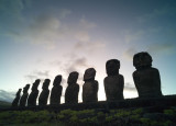 Moai, early morning, Ahu Tongariki.