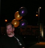 I wonder who took the balloons from the restaurant?