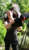 Rock doesnt want her photo taken!!