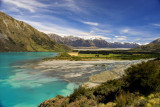 The Harper River flowing into Lake Coleridge