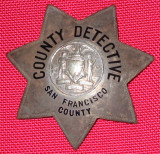 rare 20's or 30's SF County Dective used by the DA