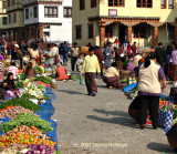 Bhutanese Market Scene