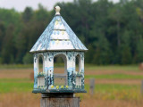 The fence post bird houses at Stokes Bay, Bruce Peninsula, Ontario