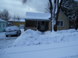 Tracys house in the snow