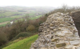 Dolforwyn Castle overlooking the Severn Valley