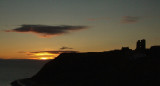 Dawn breaks over Scarborough Castle