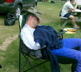 André taking a siesta