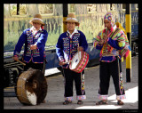Musicians at Hiram Bingham Train at Cusco