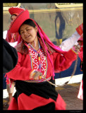 Dancer at Hiram Bingham Train at Cusco