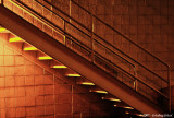 Stairs in early morning darkness