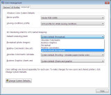 Vista Color Management Advanced Page (c4) - Default Rendering Intent Settings