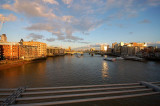 the Thames at sunset.