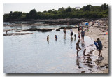 The beach is thinning out!